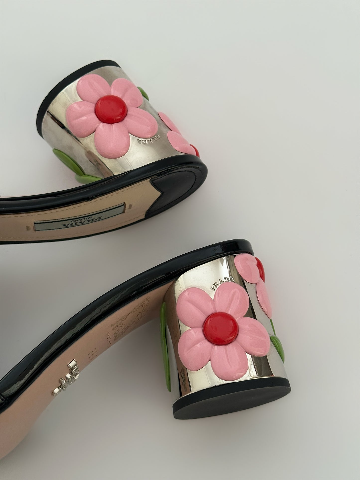 Prada Flower Mules (38,5)