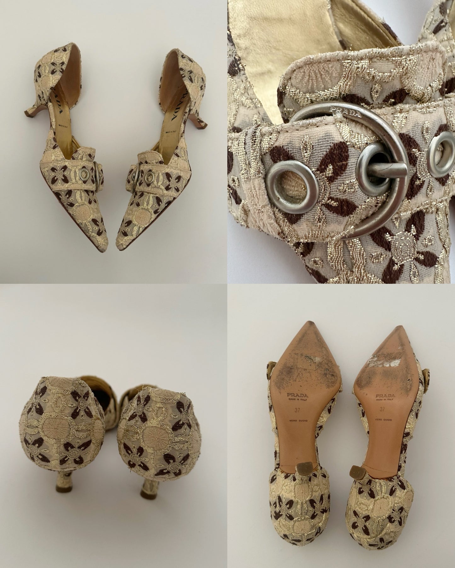 Prada Buckle Kitten Heels (37)