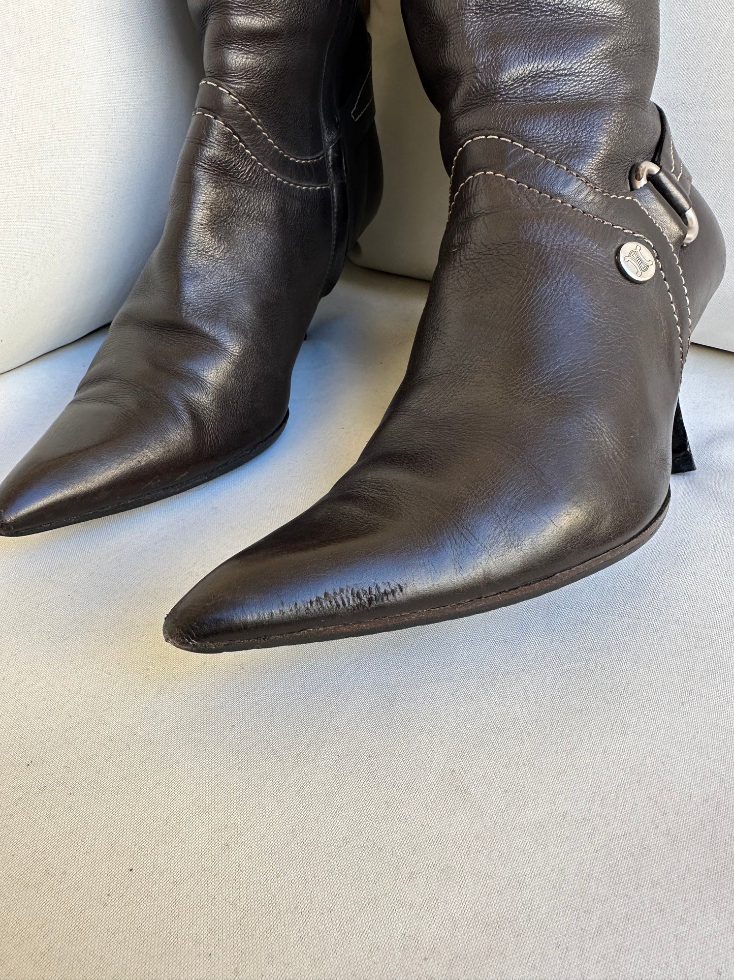 Celine Leather Boots (38)