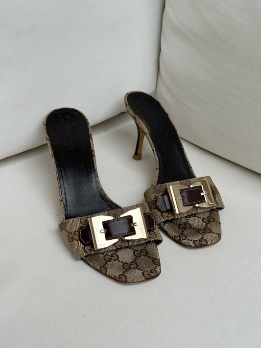 Gucci Monogram Bow Heels (38,5)