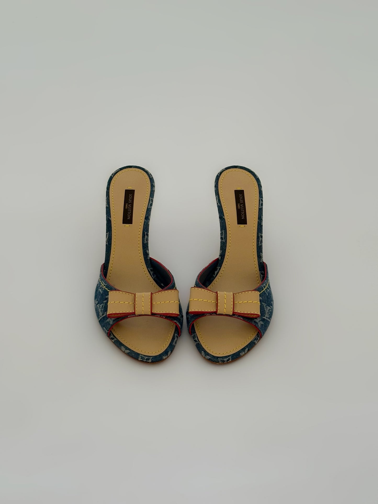 Louis Vuitton Denim Mules (38)