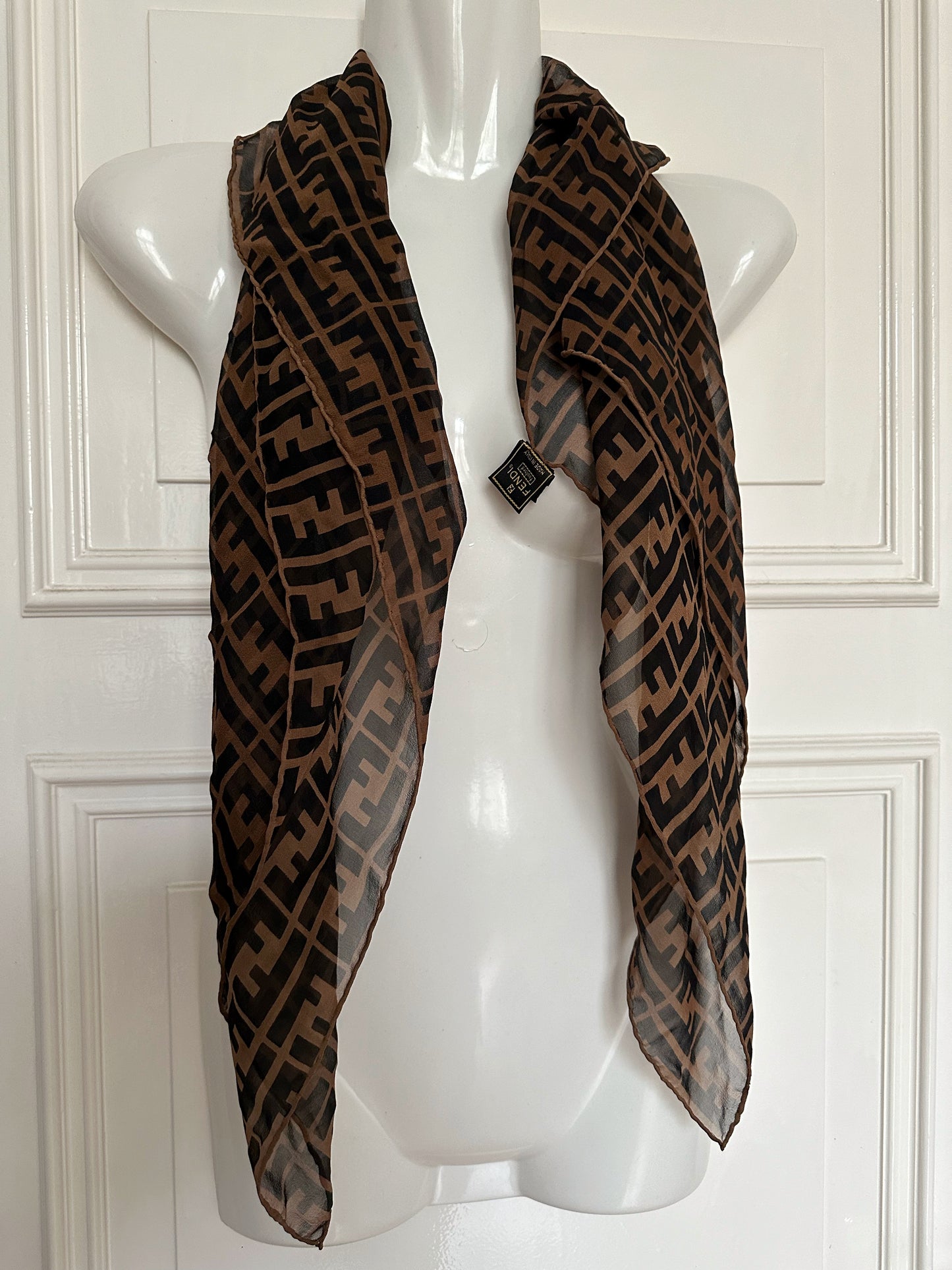 Fendi Monogram Silk Scarf