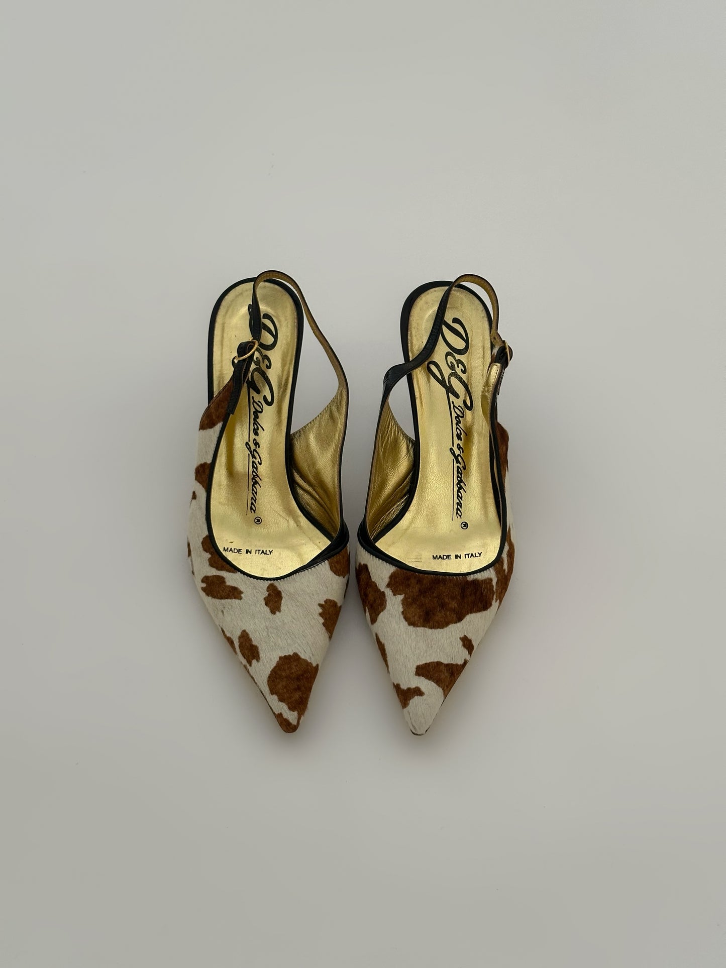 Dolce&Gabbana Cow Slingback Pumps (40)