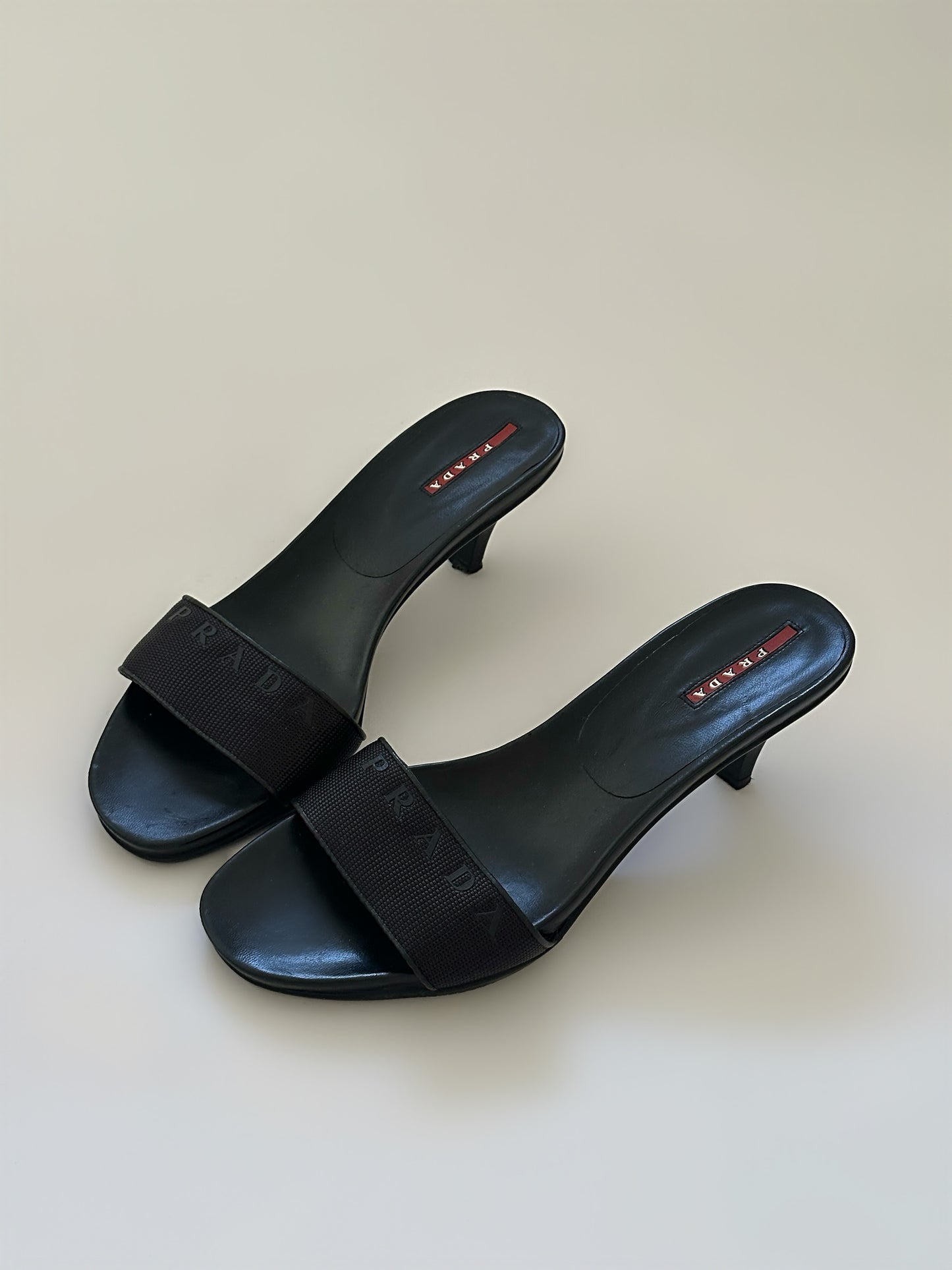 Prada Logo Kitten Heels (39)