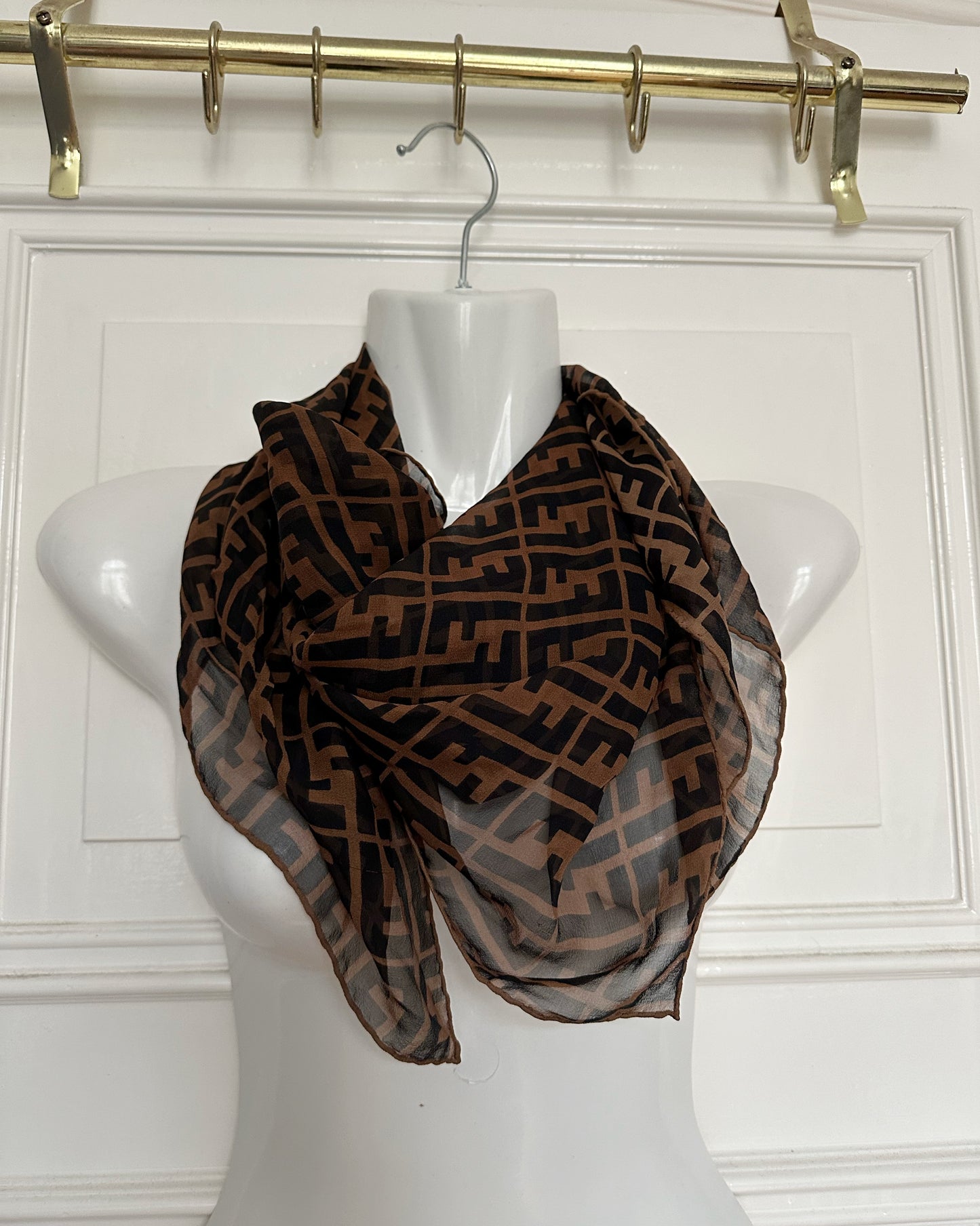 Fendi Monogram Silk Scarf