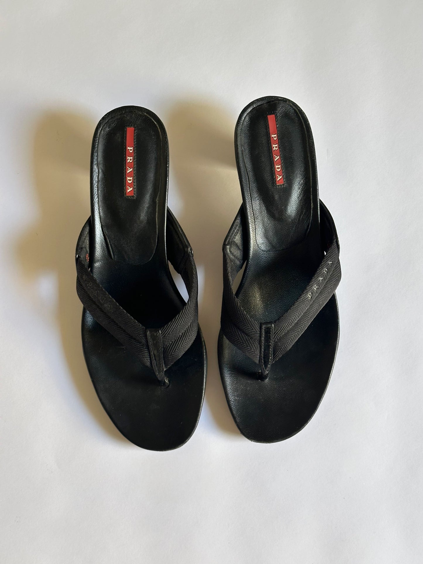 Prada Thong Kitten Heels (38)