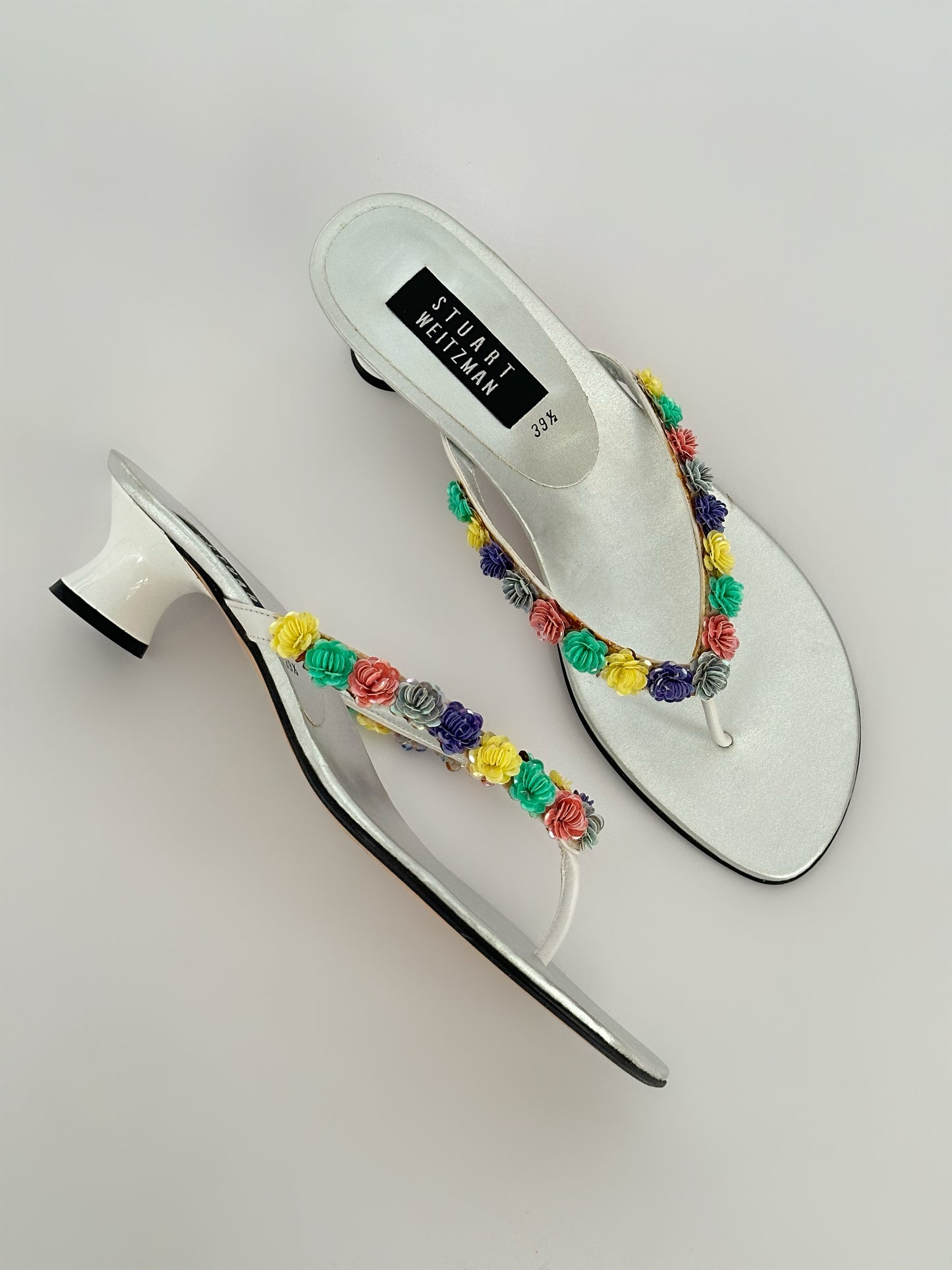 Stuart Weitzman Flower Thong Heels (39,5)
