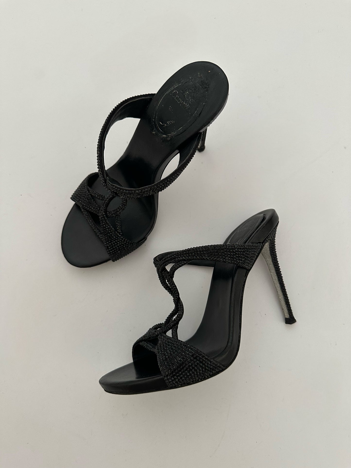 René Caovilla Heels with Rhinestones (36) Full set
