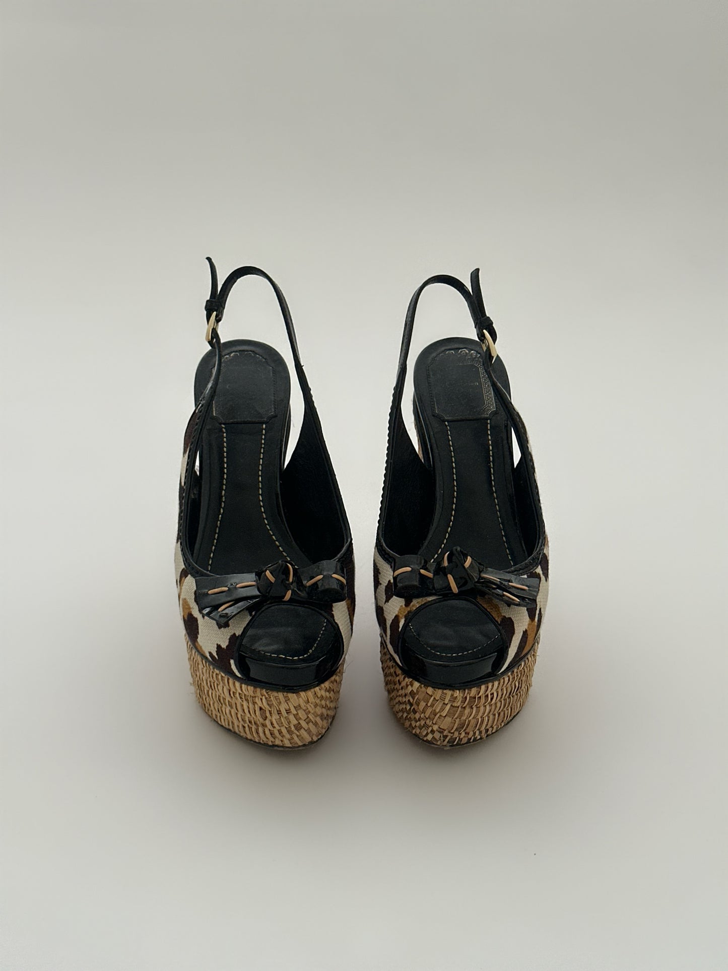 Christian Dior Animal Print Wegdes (37,5)