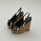 Christian Dior Animal Print Wegdes (37,5)