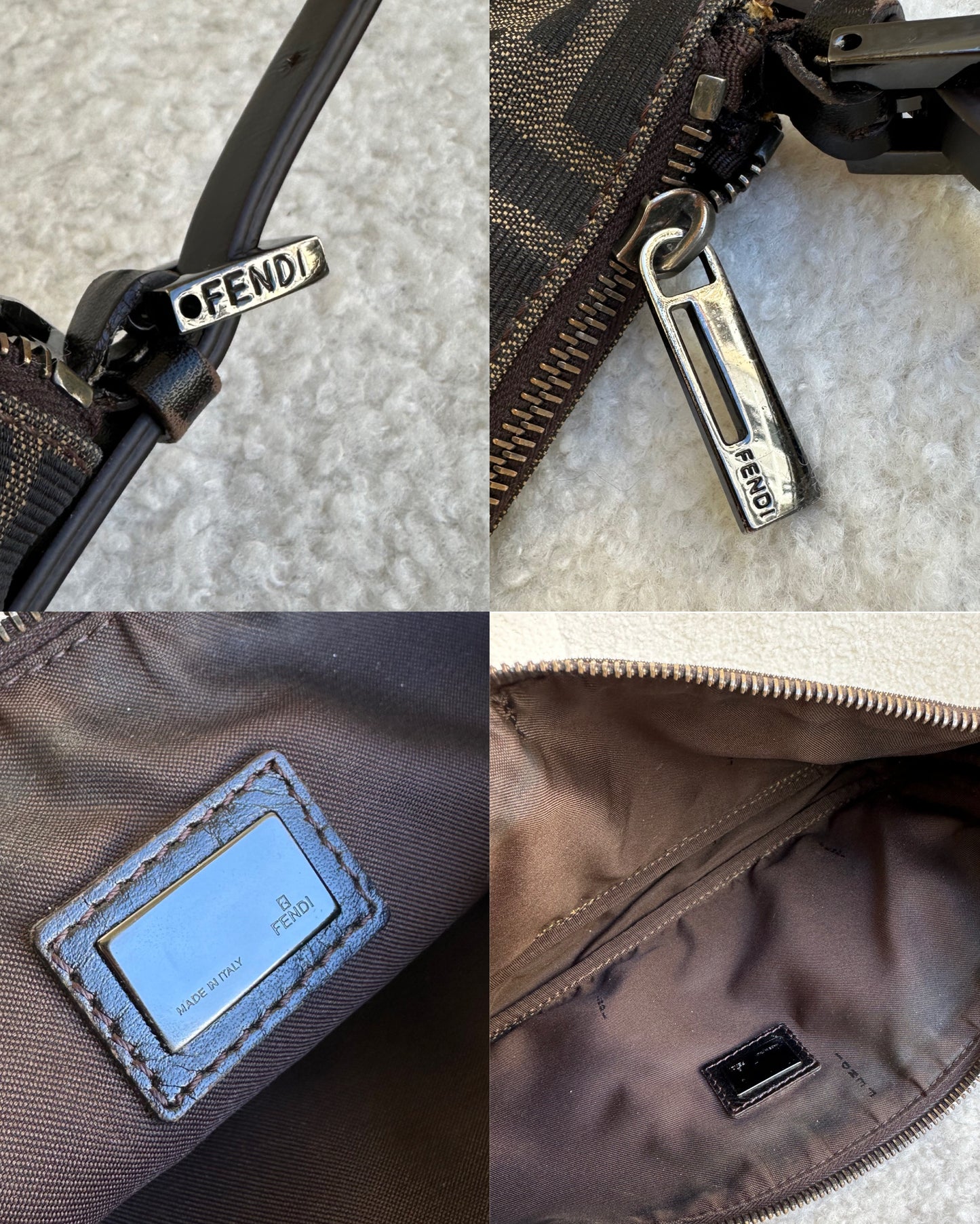 Fendi Zucca Half Moon Pochette