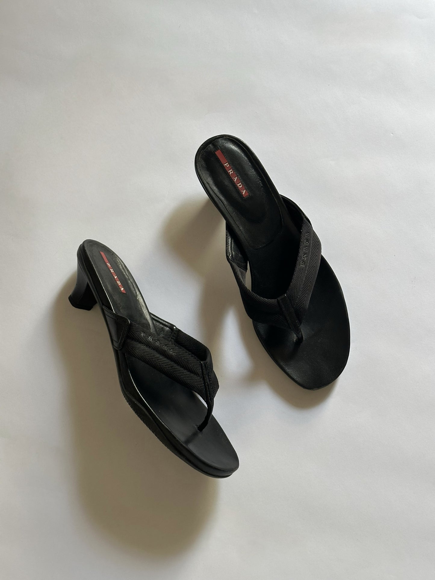 Prada Thong Kitten Heels (38)