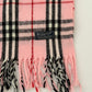 Burberry Lambswool Scarf Nova Check Pink