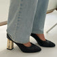 Chanel Cap Toe Leather Heels (39)
