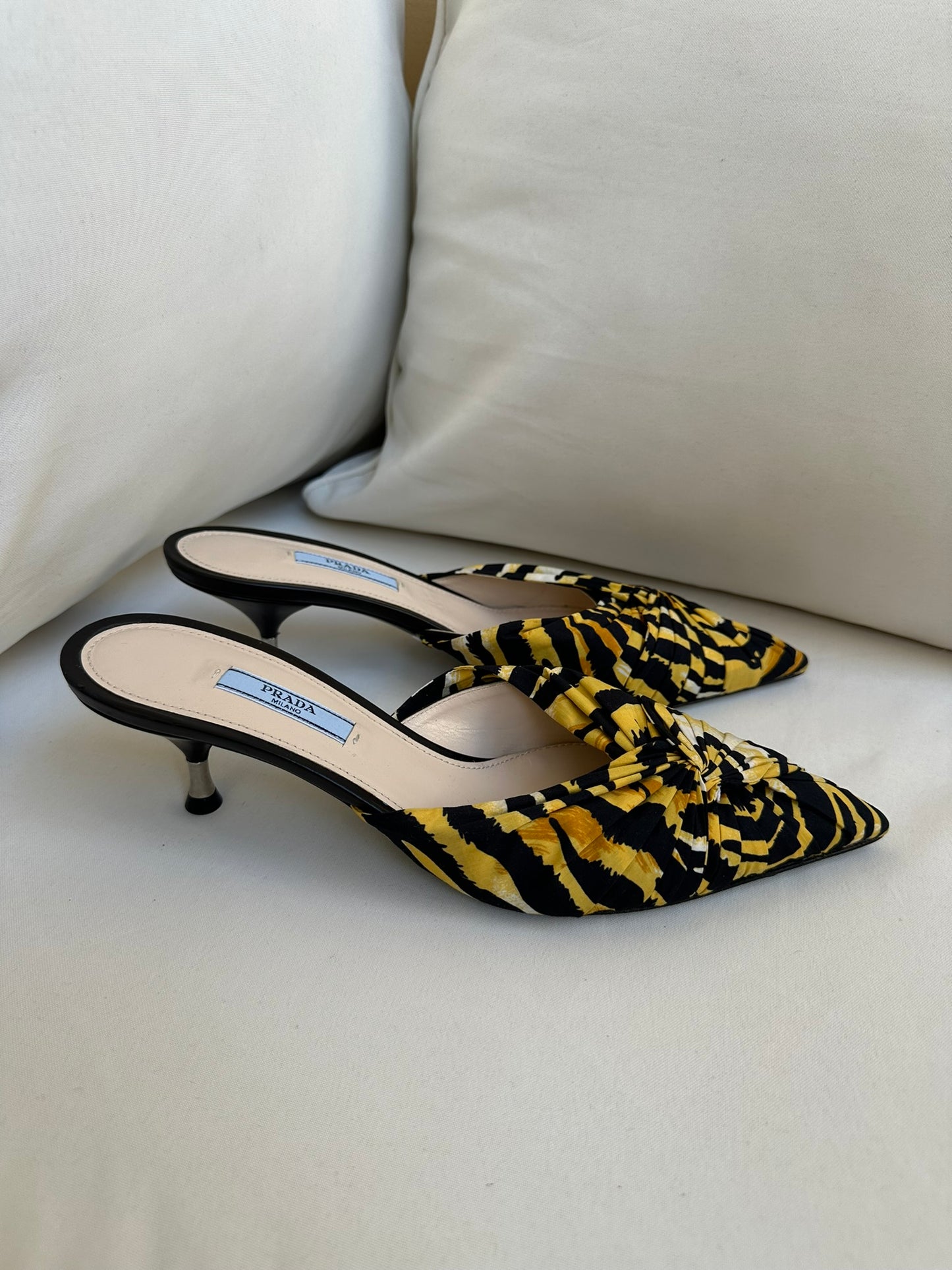 Prada Tiger Mules (39) NEW