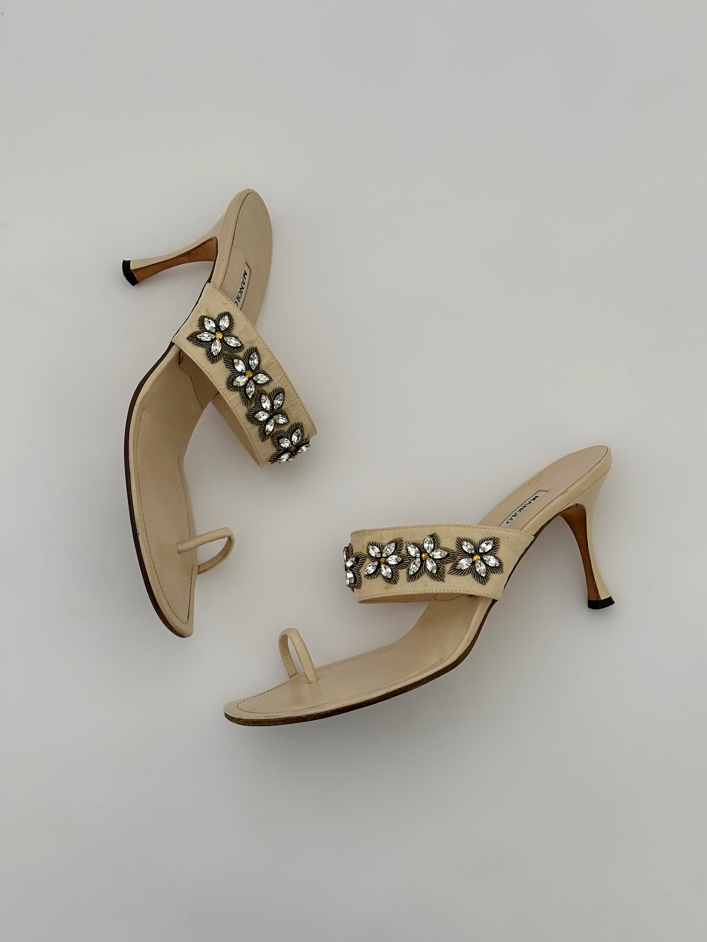 Manolo Blahnik Flower Mules (40,5)