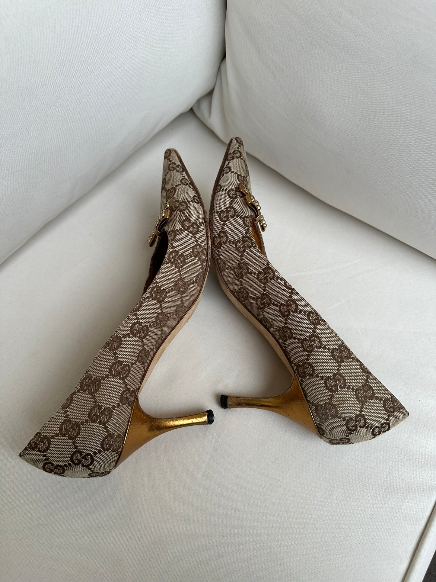 Gucci Monogram Heels (38,5)