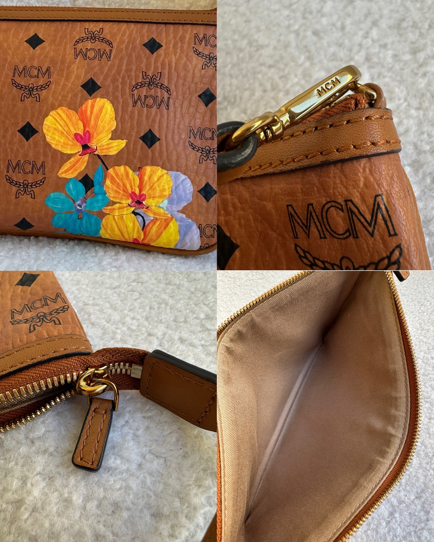 MCM Flower Pochette