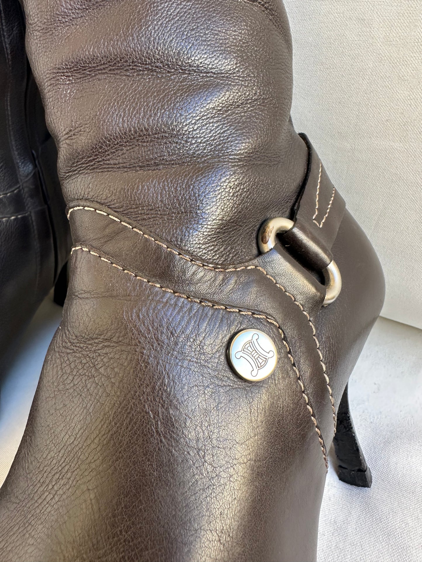 Celine Leather Boots (38)