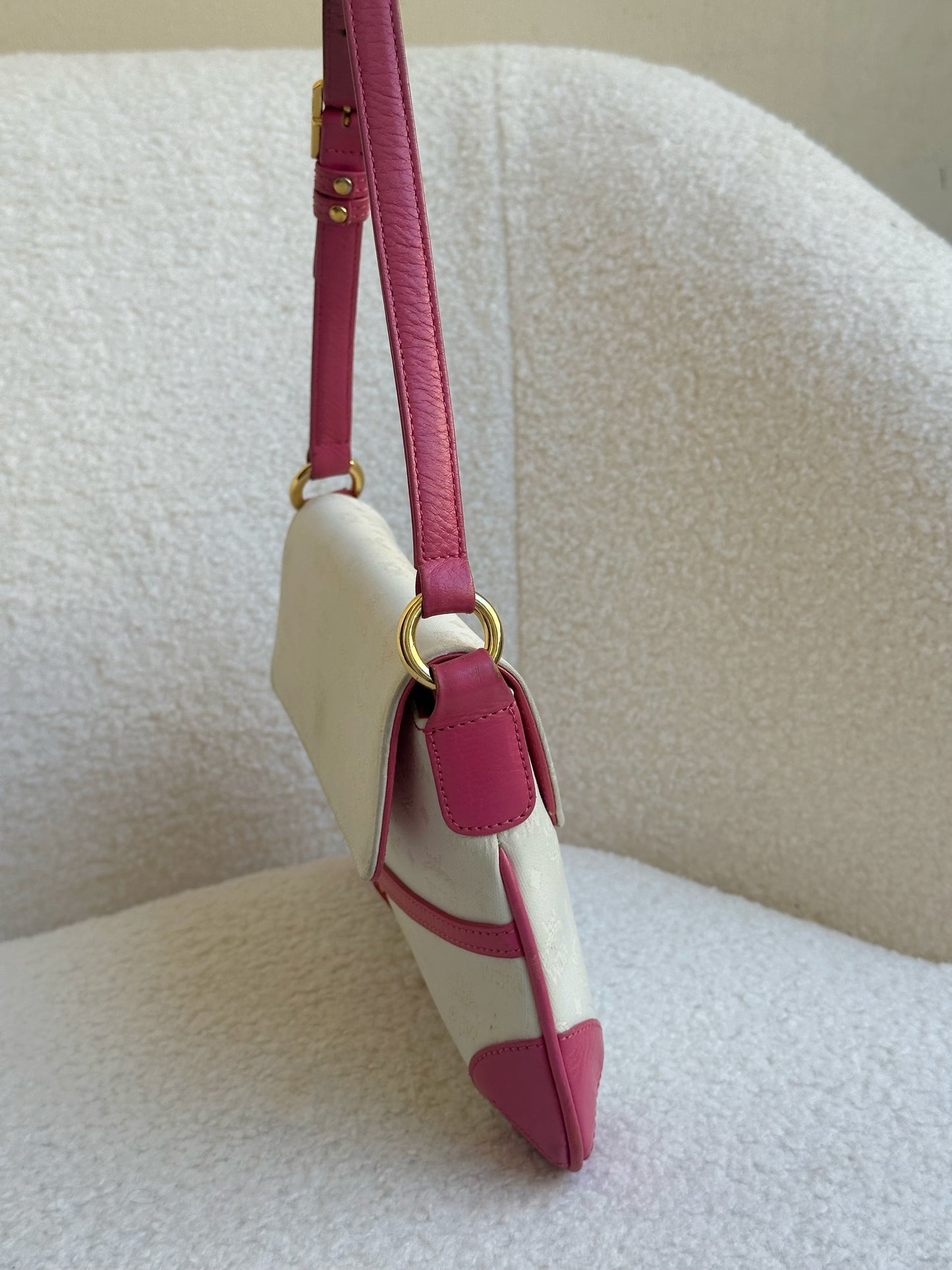 MCM Pink Monogram Pochette