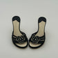 Vintage Chanel Camellia Wedge Sandals (38)
