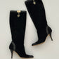 Gucci Bow Suede Leather  Boots (37)