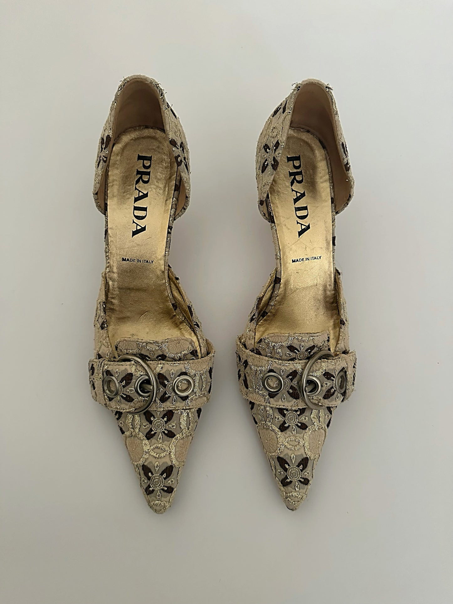 Prada Buckle Kitten Heels (37)