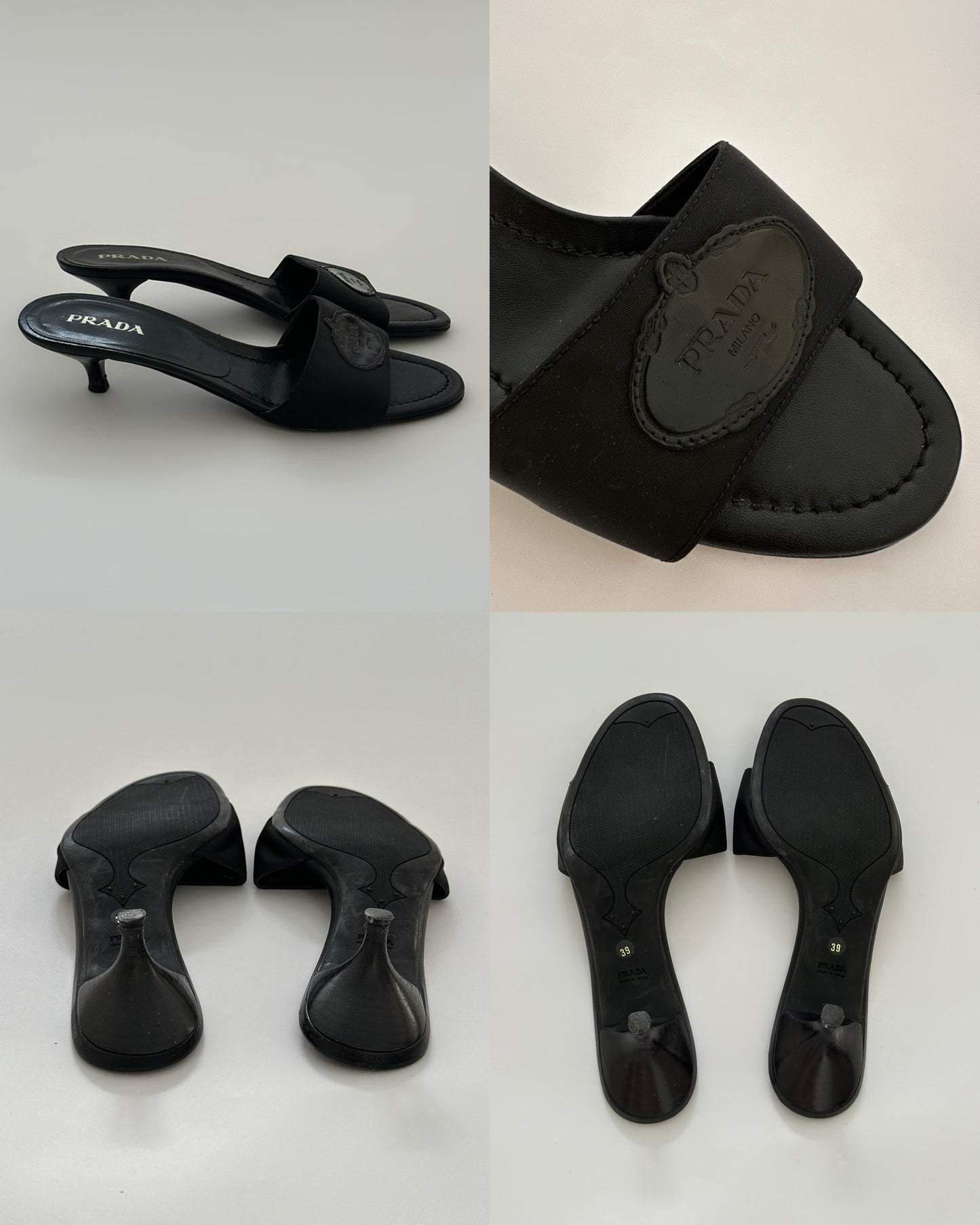 Prada Logo Kitten Heels (39)