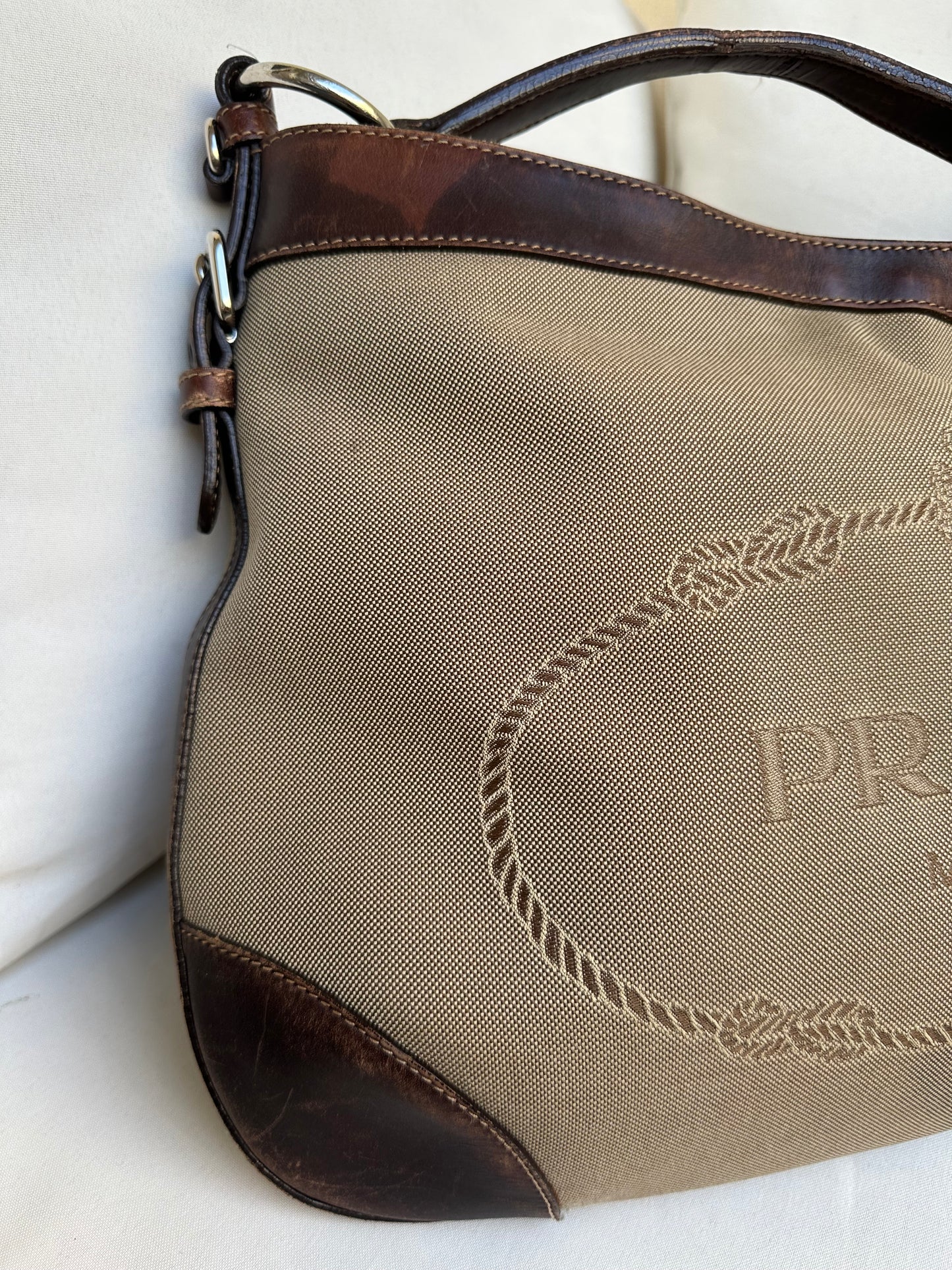 Prada Jacquard Hobo Bag