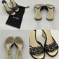 Vintage Chanel Camellia Wedge Sandals (38)
