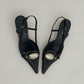 Prada Logo Leather Slingback Heels (37,5)