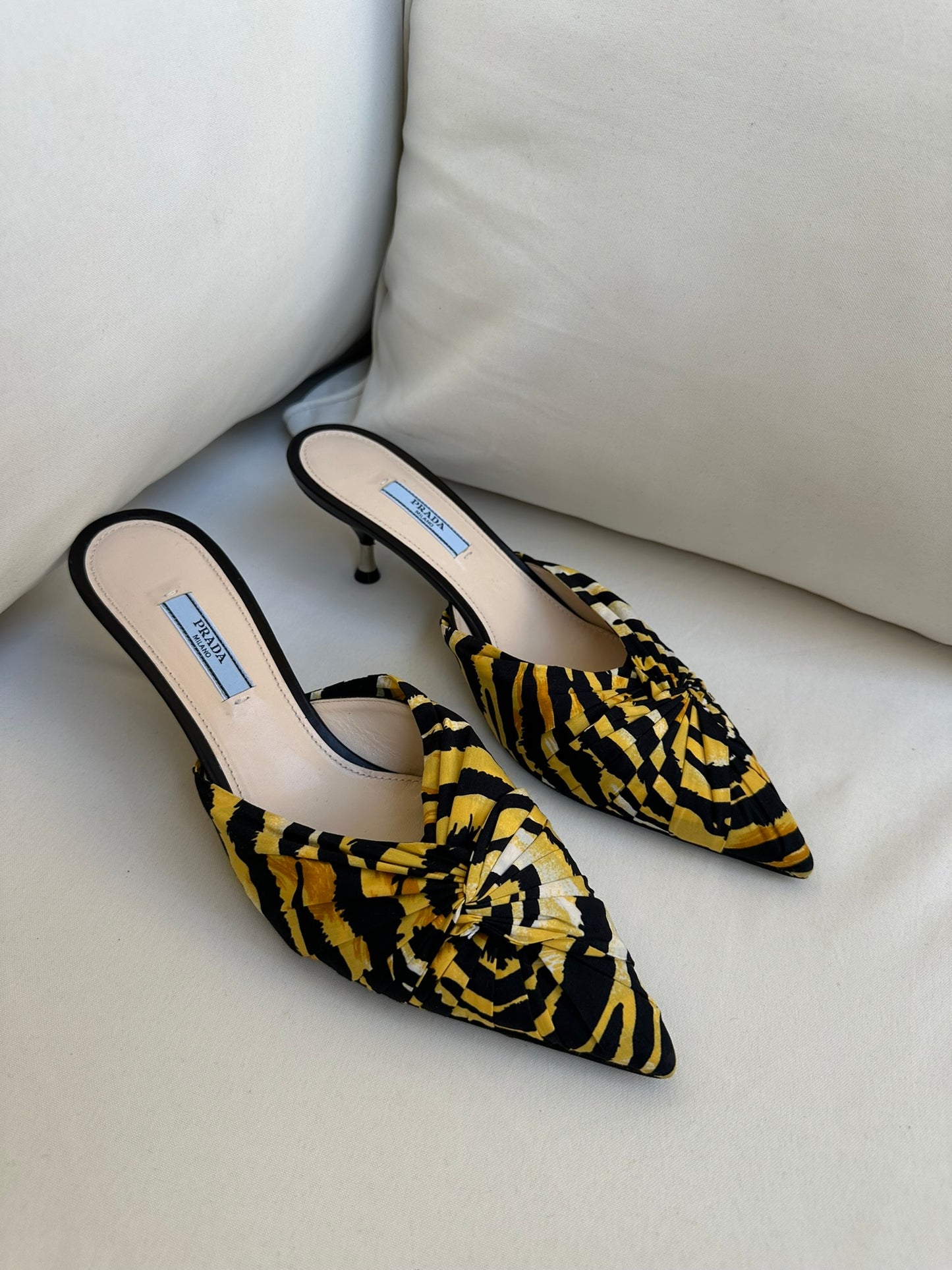 Prada Tiger Mules (39) NEW