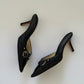 Gucci Logo Leather Mules (39,5)