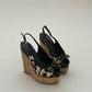 Christian Dior Animal Print Wegdes (37,5)