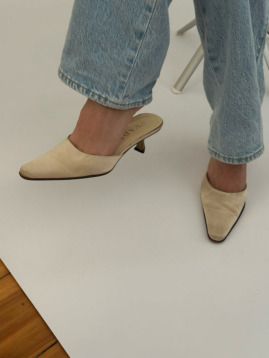 Prada Satin Mules (36)