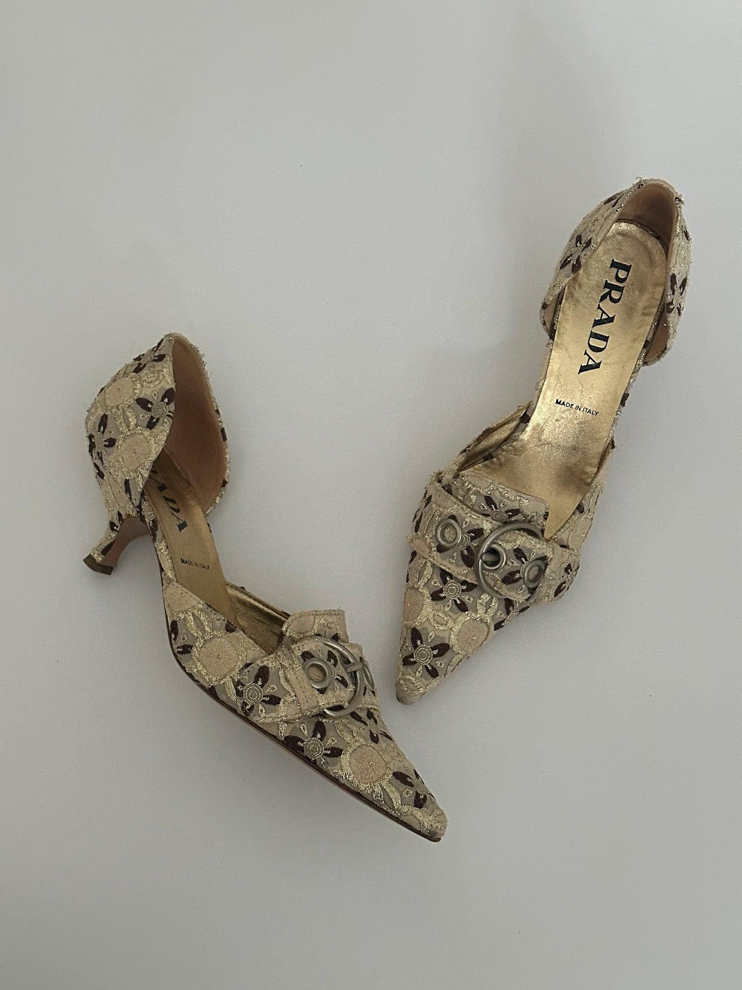 Prada Buckle Kitten Heels (37)