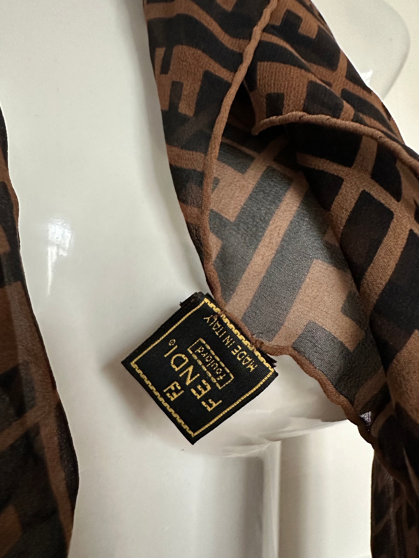 Fendi Monogram Silk Scarf