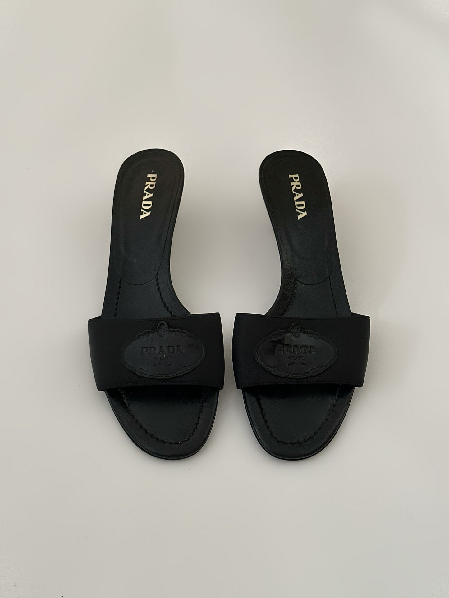 Prada Logo Kitten Heels (39)