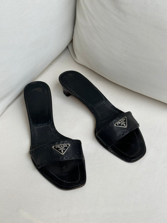 Prada Leather Mules (37,5)