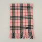 Burberry Lambswool Scarf Nova Check Pink