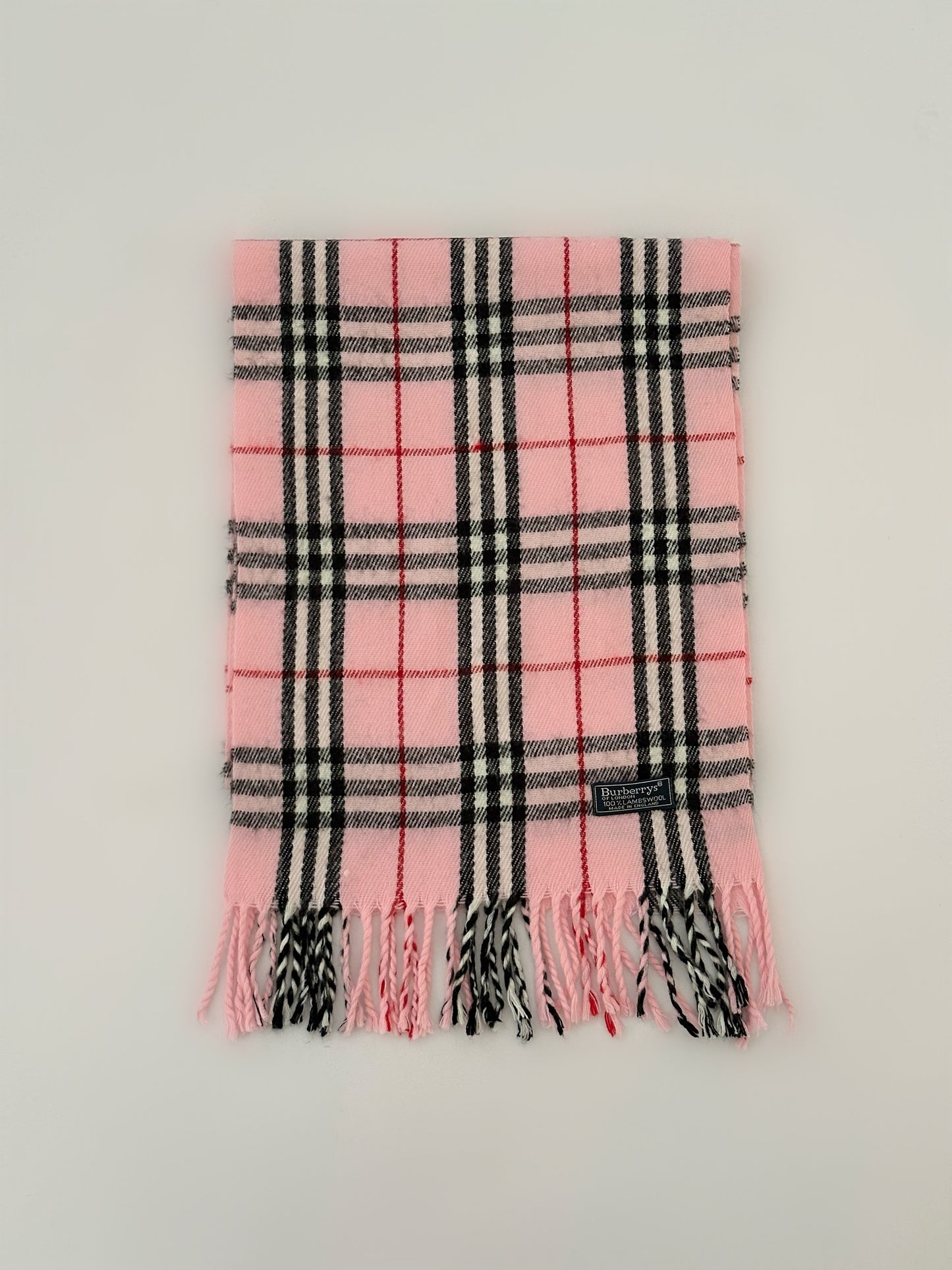 Burberry Lambswool Scarf Nova Check Pink