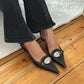 Prada Logo Leather Slingback Heels (37,5)