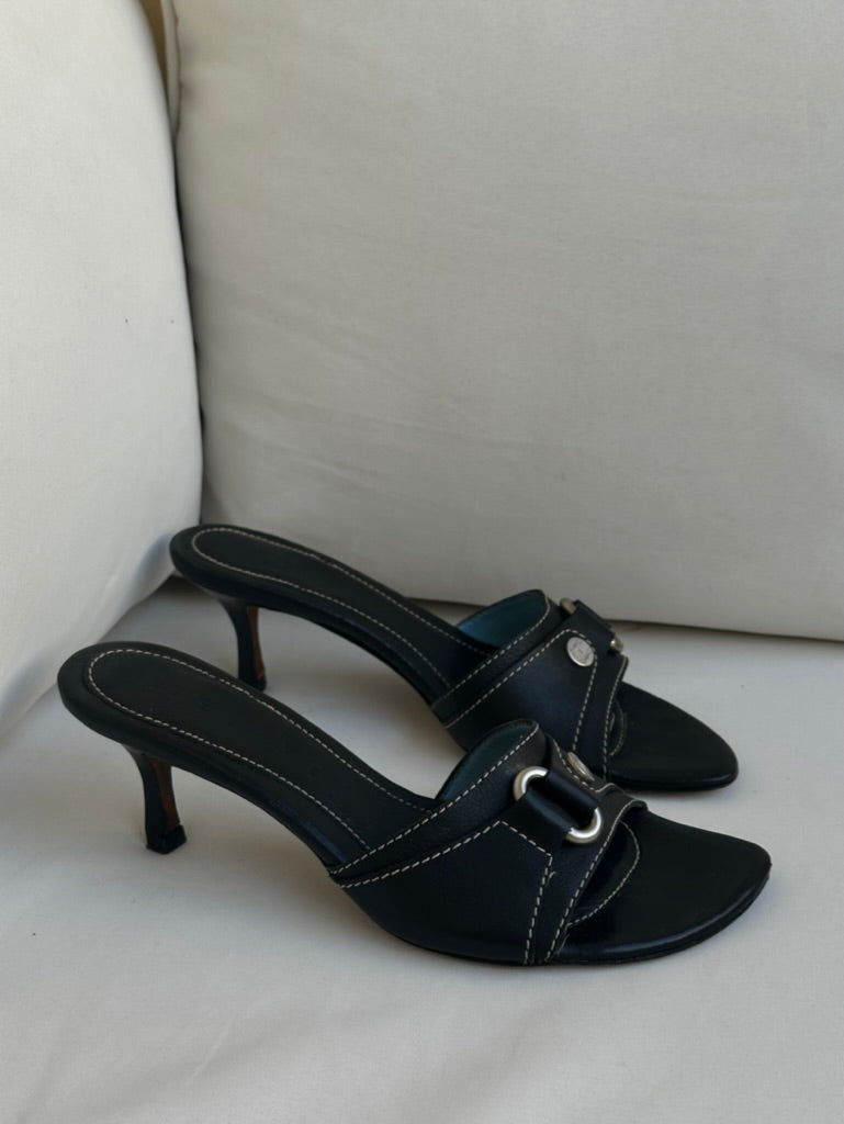 Celine Leather Mules (38)