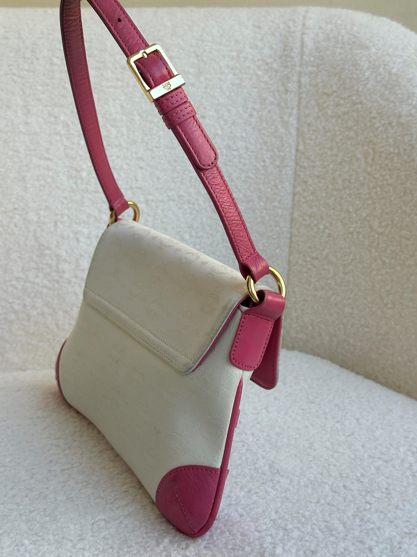 MCM Pink Monogram Pochette