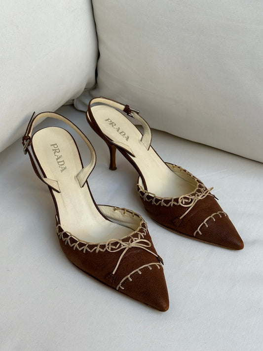 Prada Slingback Pumps (38)