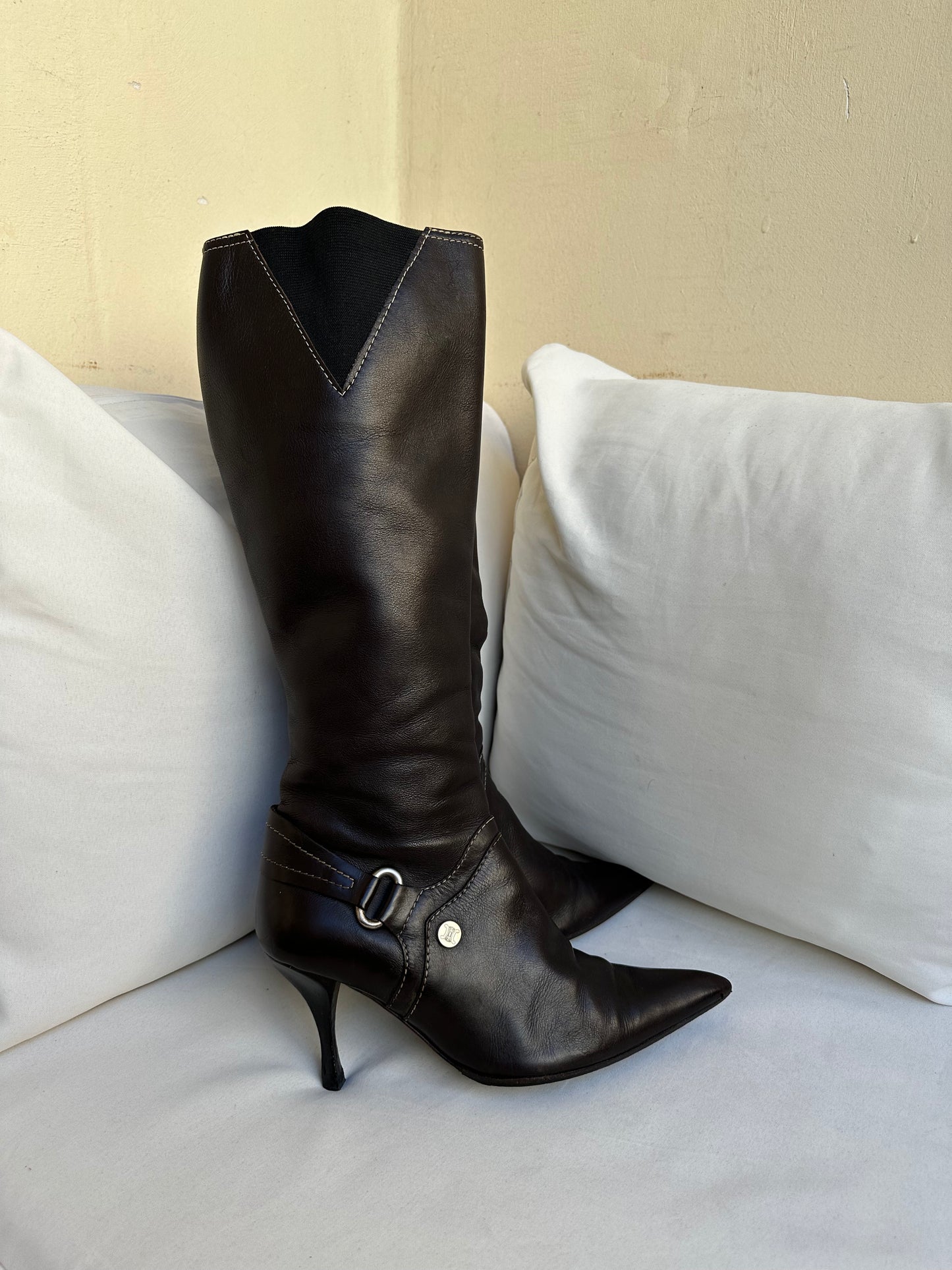 Celine Leather Boots (38)