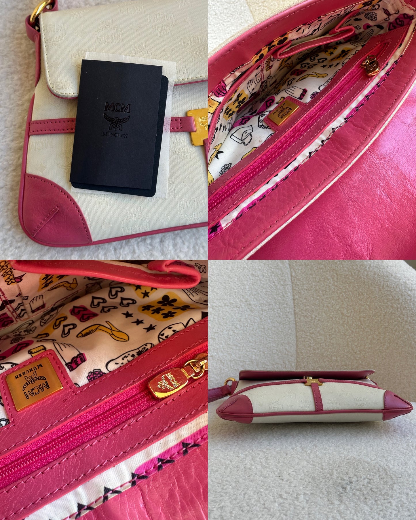 MCM Pink Monogram Pochette