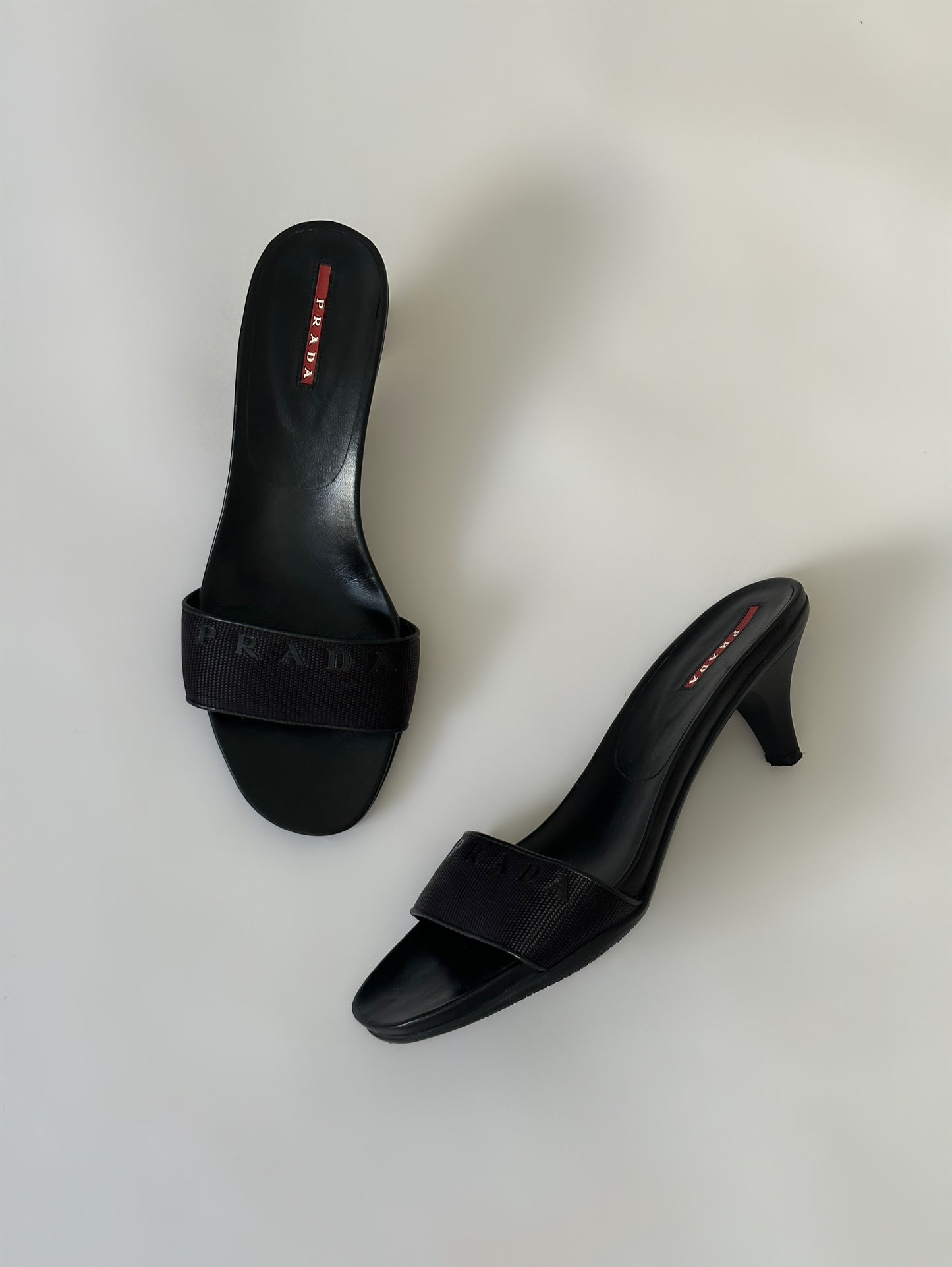 Prada Logo Kitten Heels (39)