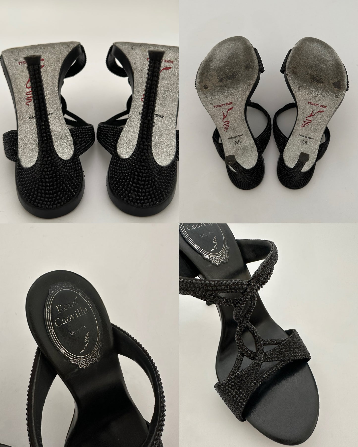 René Caovilla Heels with Rhinestones (36) Full set
