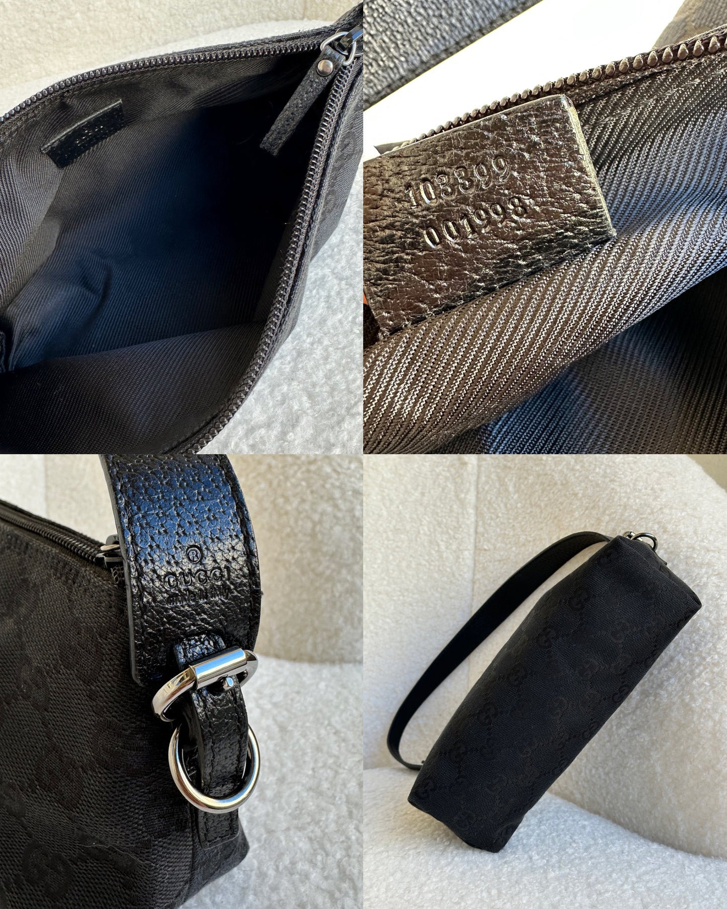 Gucci Monogram Pochette Black